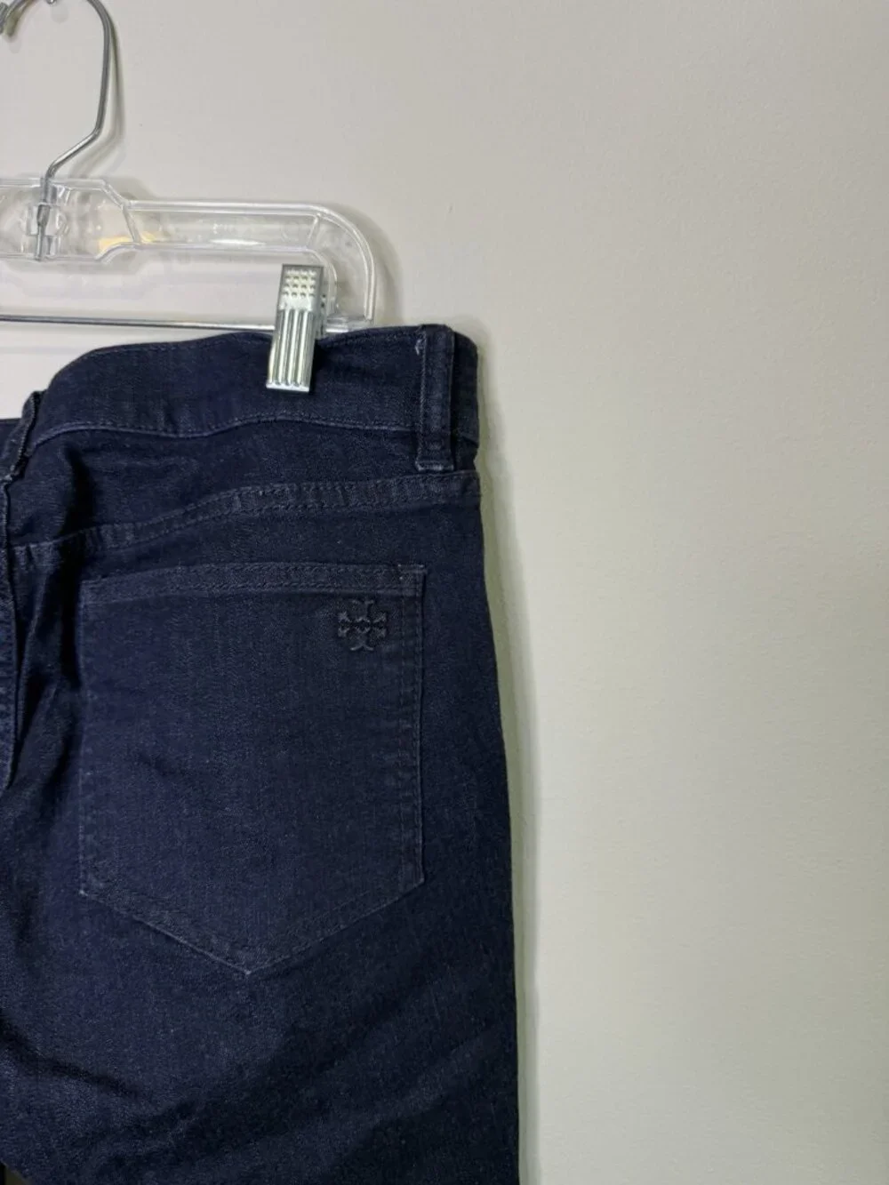 Tory Burch Cropped Skinny Jeans Darkwash Indigo